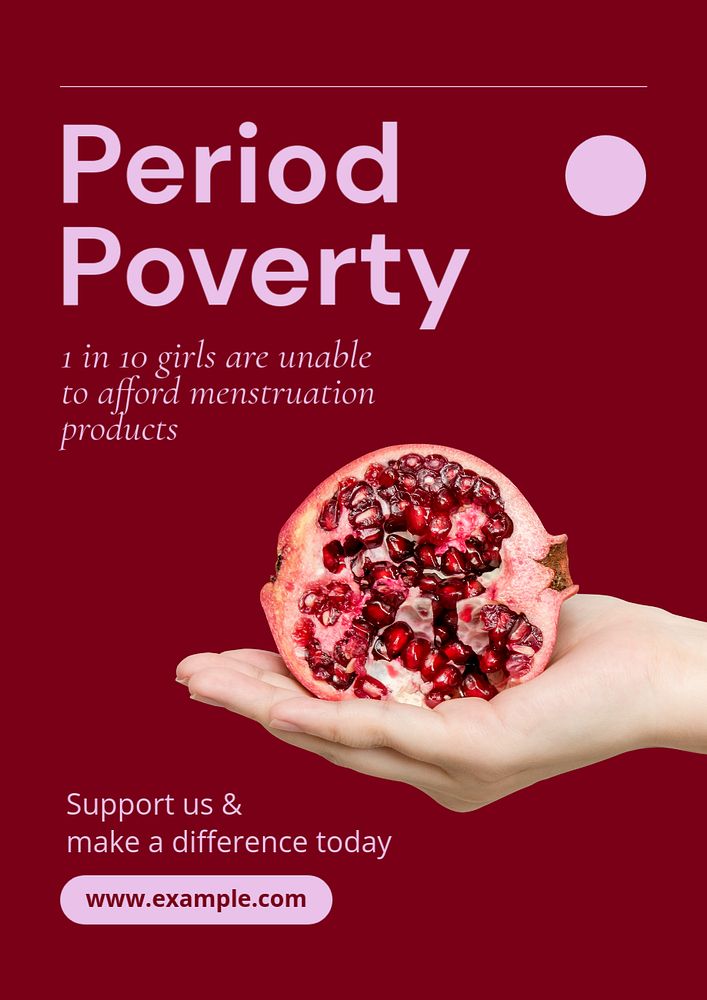 Period poverty  poster template, editable text and design