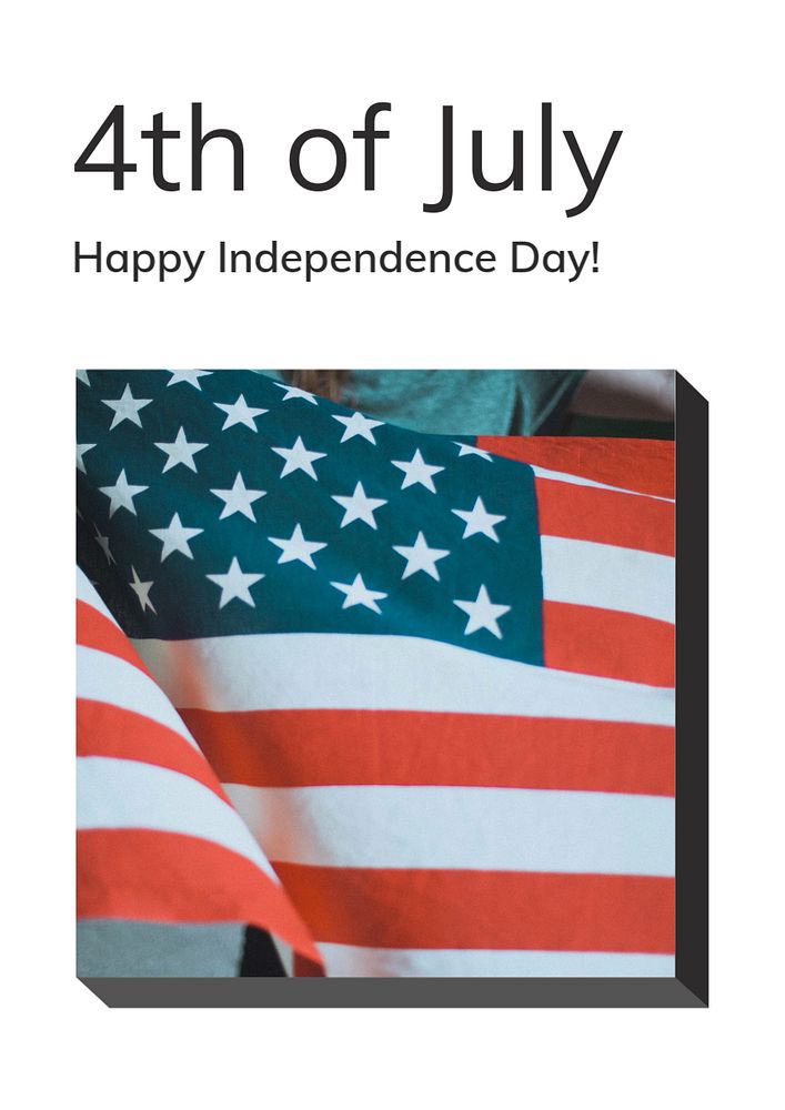 Independence Day  poster template, editable text and design