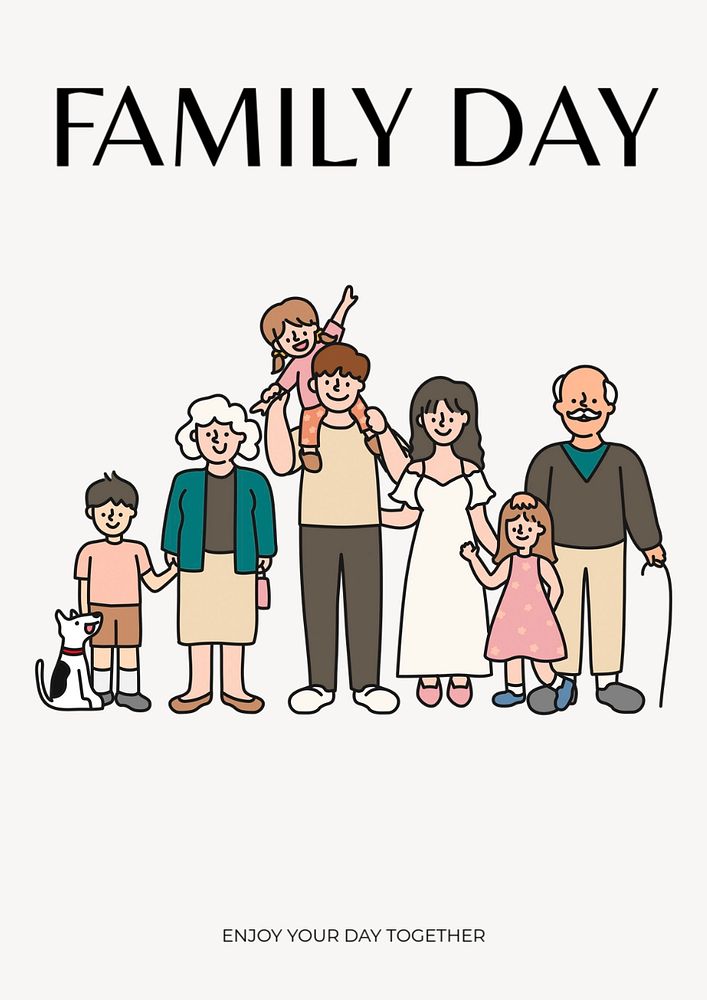 Family Day  poster template, editable text and design