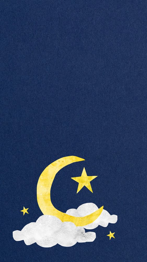 Night sky iPhone wallpaper, paper craft collage, editable design