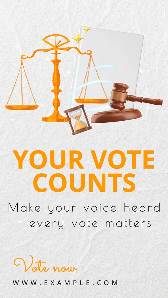 Voting Instagram story template, editable text