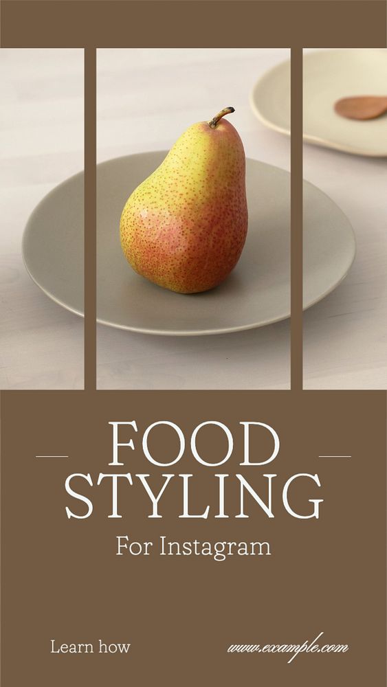 Food styling  Instagram story template, editable text