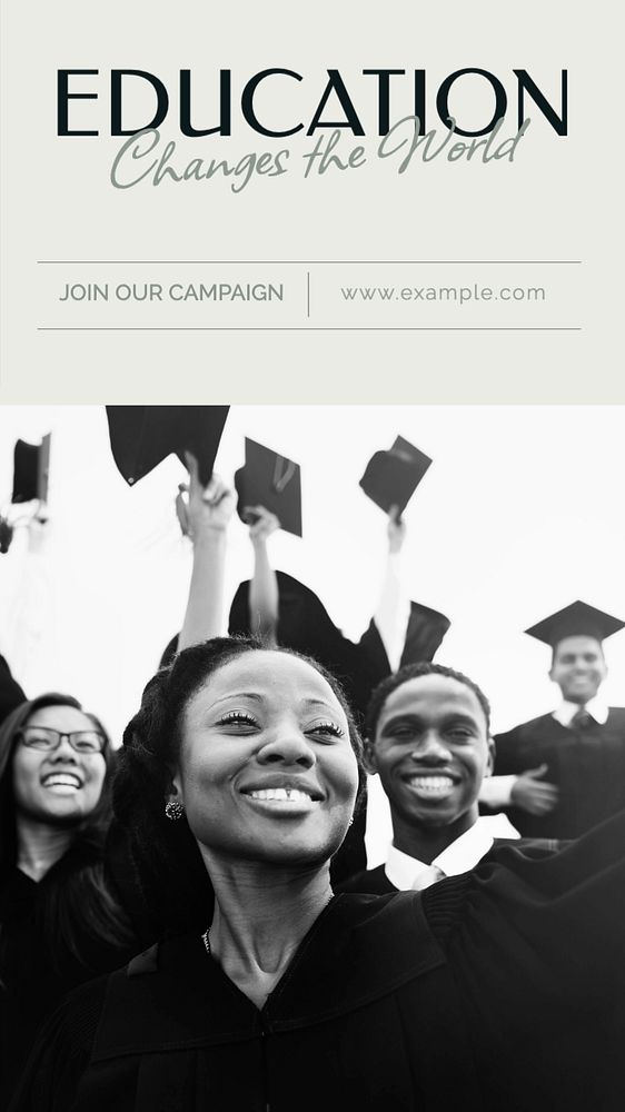 Education campaign  Instagram story template, editable text