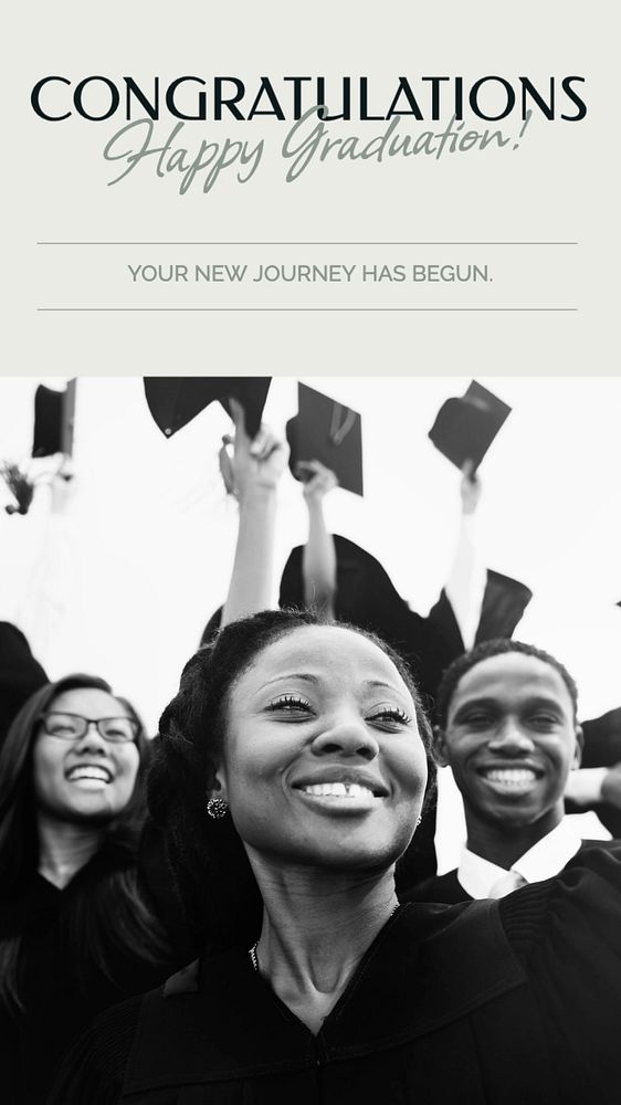 Congratulations graduation  Instagram story template, editable text