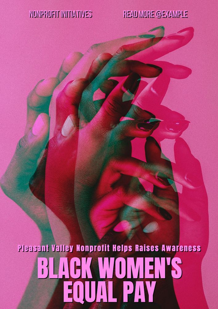 Equal pay poster template, editable text and design