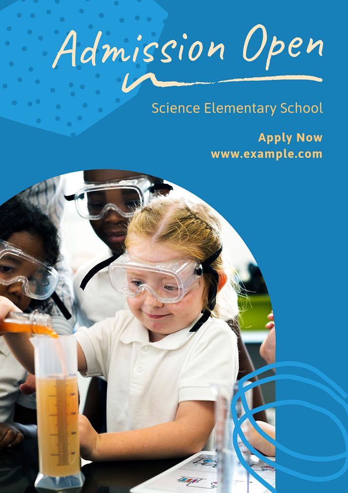 Admission open poster template, editable text and design