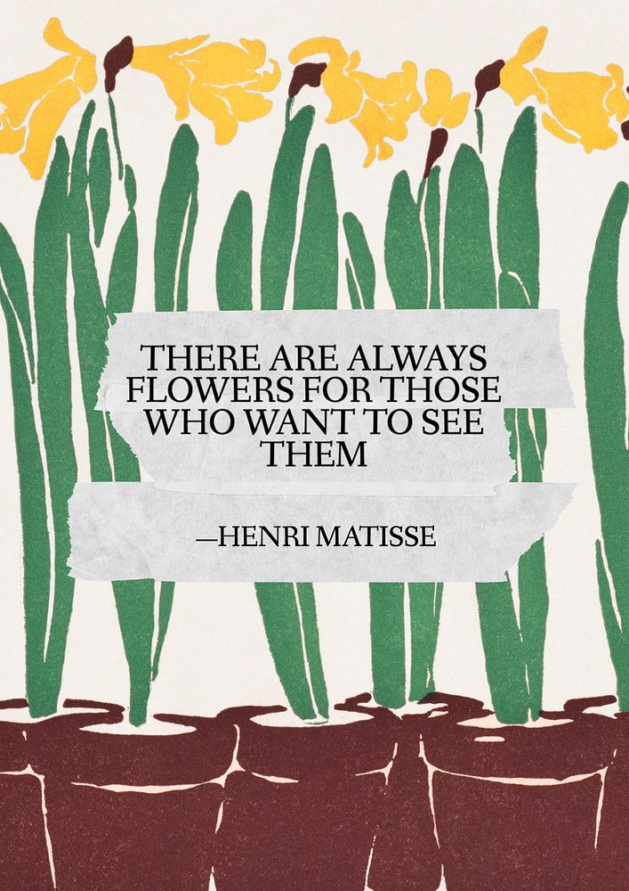 Henri Matisse quote  poster template, editable text and design