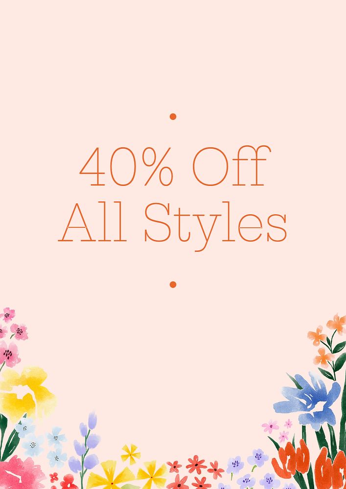 Sale All Item poster template, editable text and design