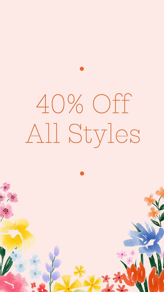 Sale All Item Instagram story template, editable text