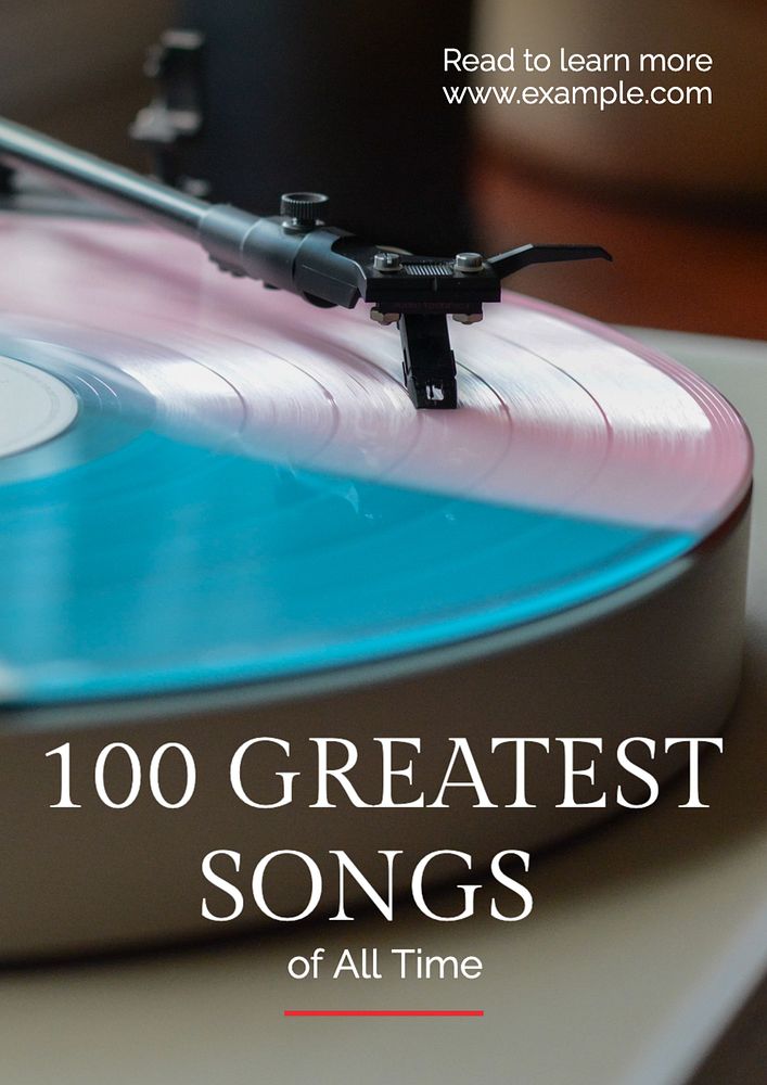 Greatest songs  poster template, editable text and design