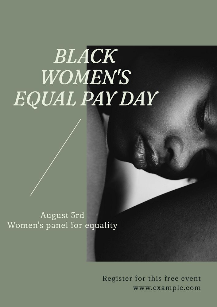 Equal pay day  poster template, editable text and design