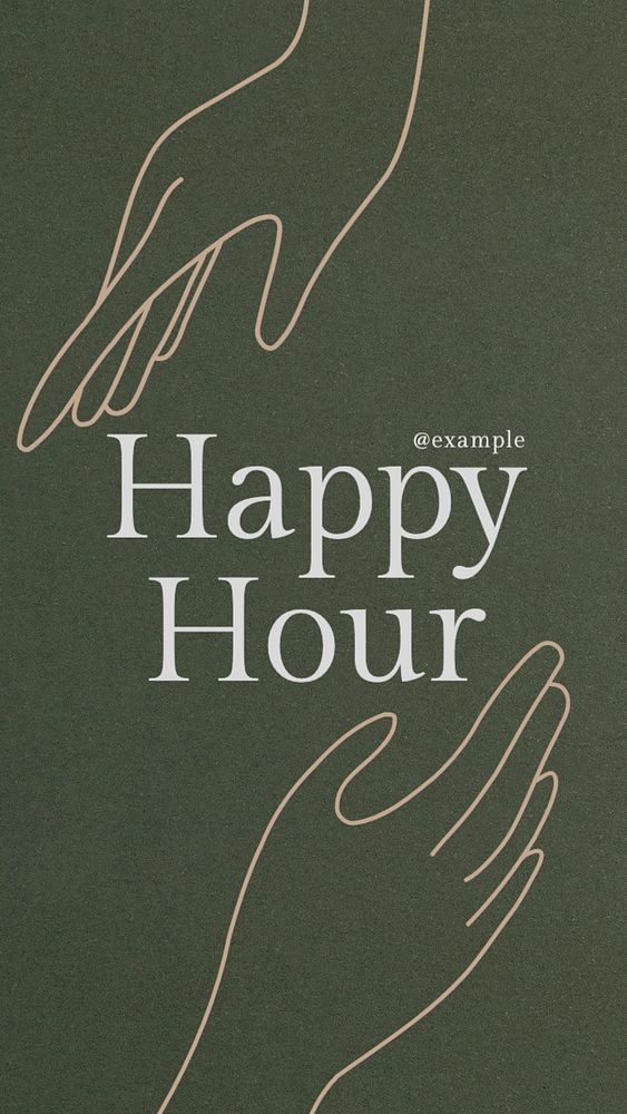 Happy hour Instagram story template, editable text