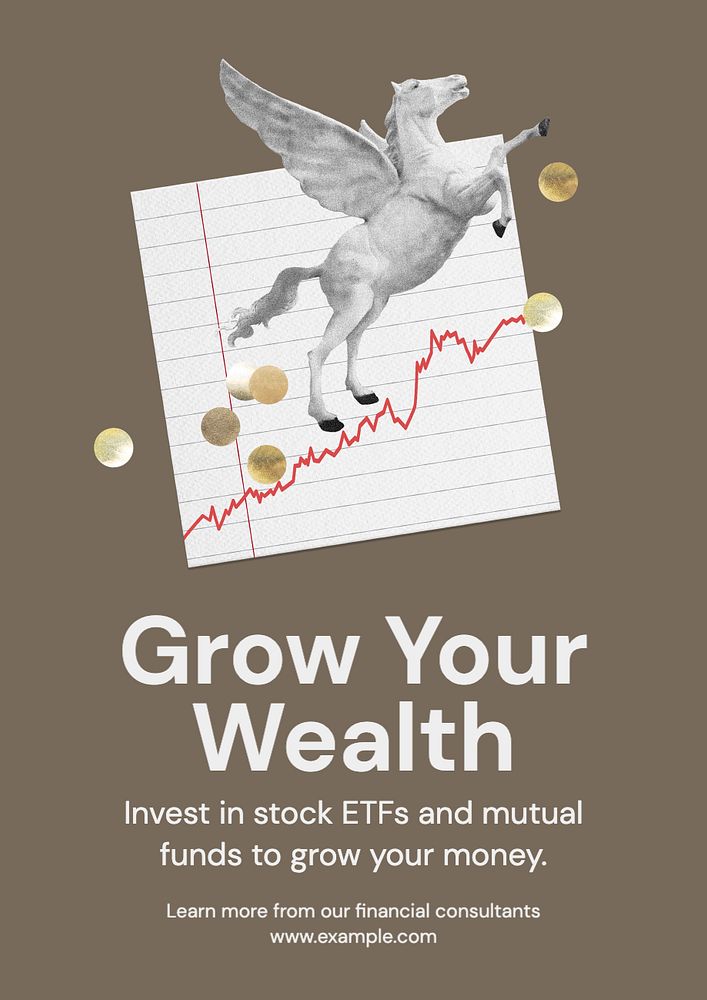 Investment & finance  poster template, editable text and design