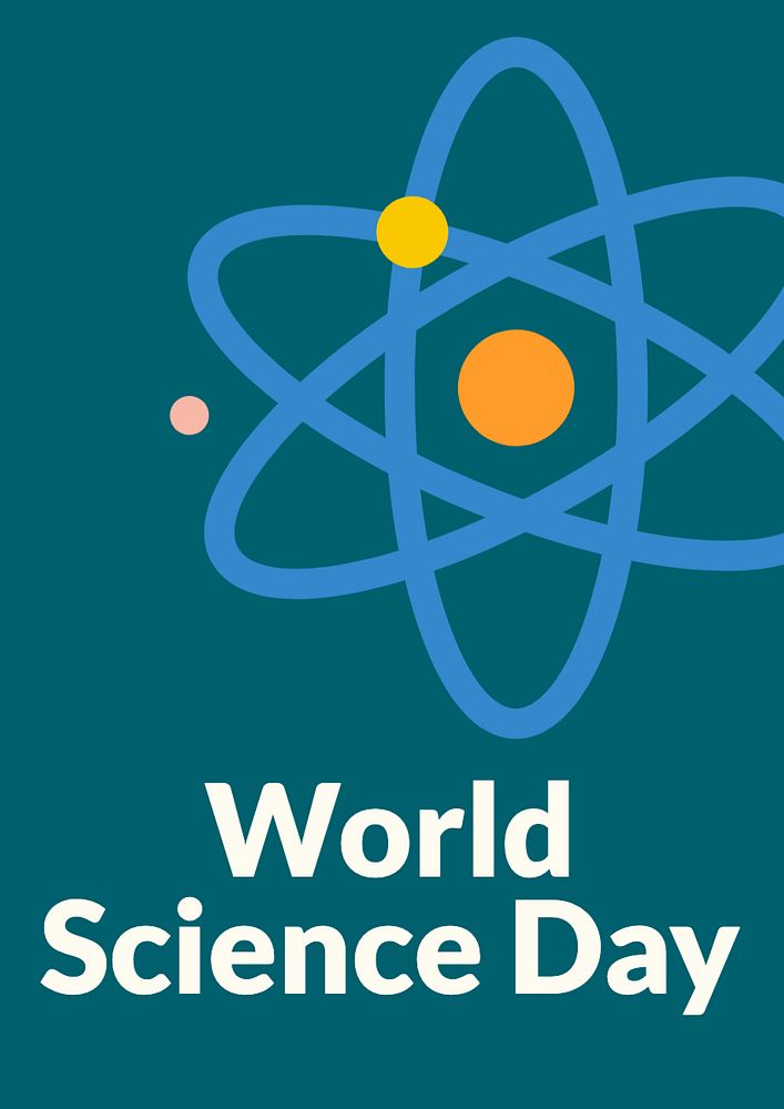 World science day  poster template, editable text and design