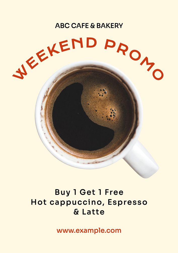 Weekend promotion  poster template, editable text and design