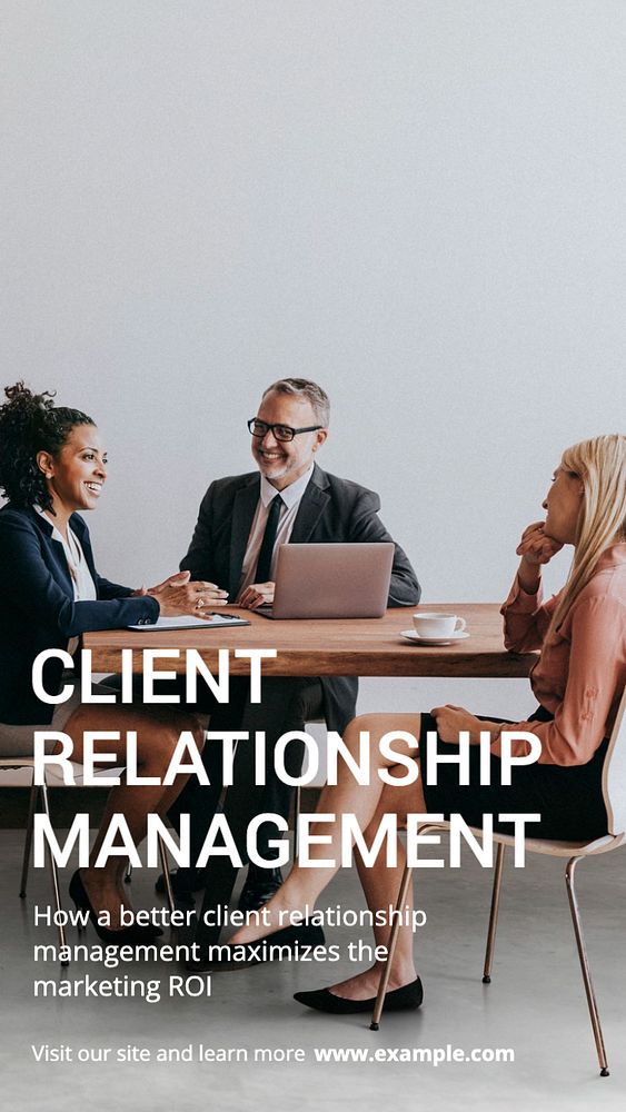 Client relationship management  Instagram story template, editable text