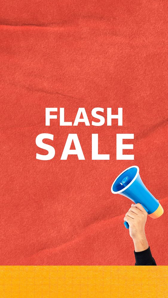 Flash sale Instagram story template, editable text