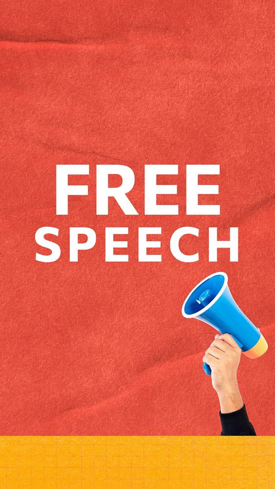 Free speech Instagram story template, editable text