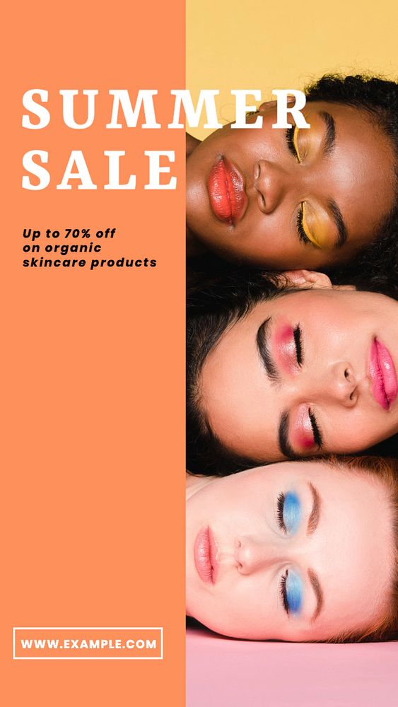 Summer sale  Instagram story template, editable text