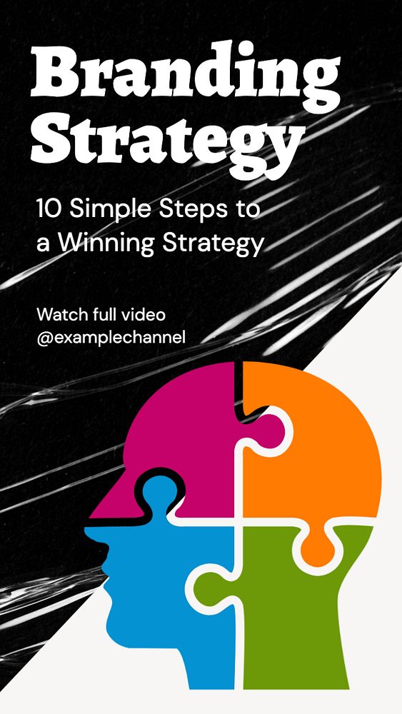 Branding strategy Instagram story template, editable text