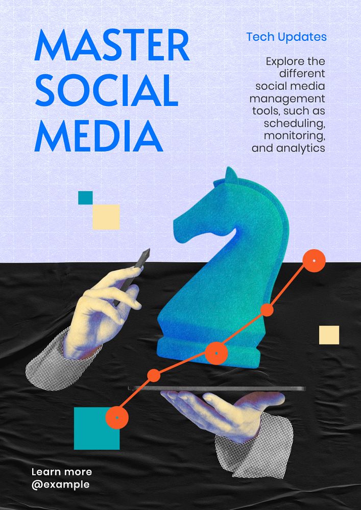 Social media poster template, editable text and design