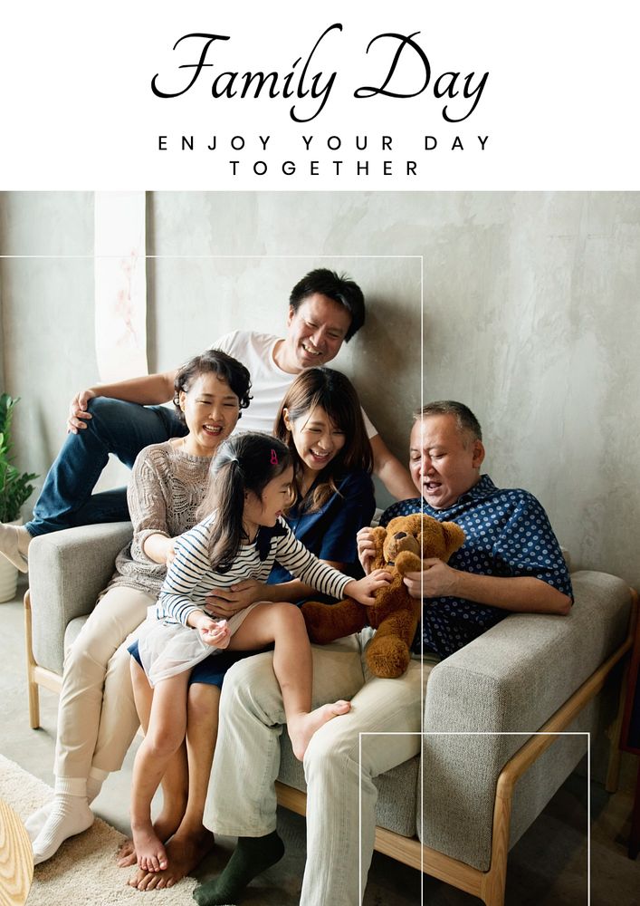 Family Day  poster template, editable text and design