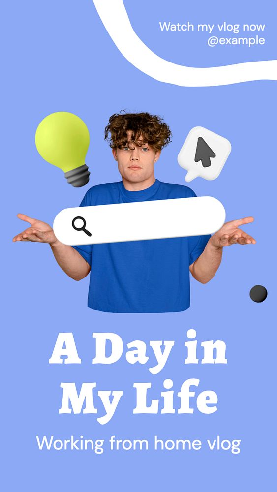 A day in my life  Instagram story template, editable text