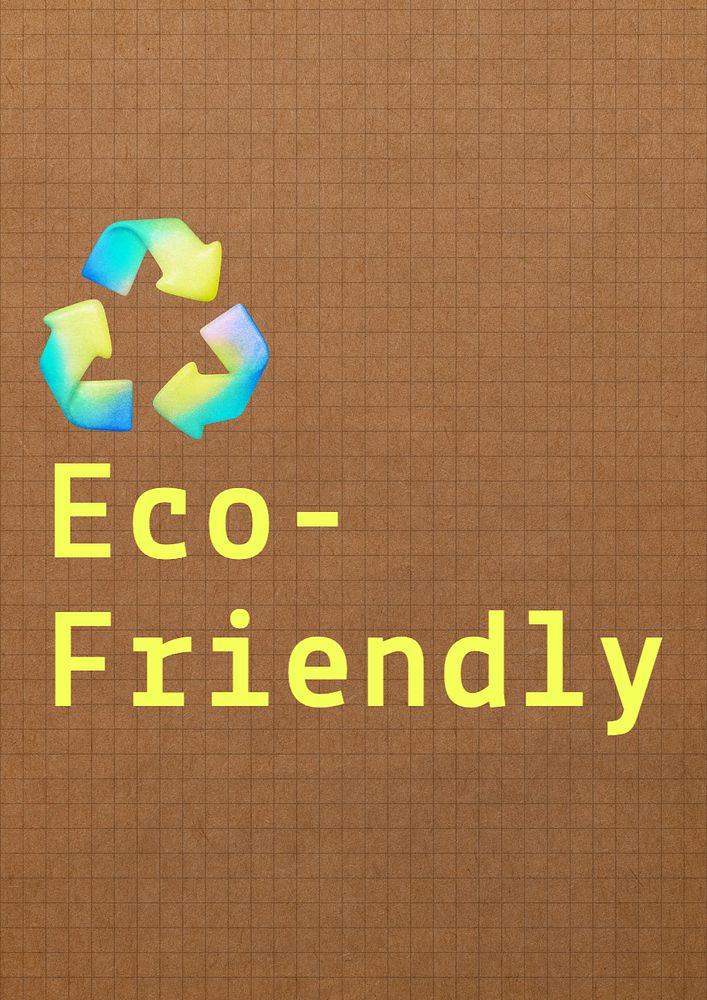 Eco friendly poster template, editable text and design