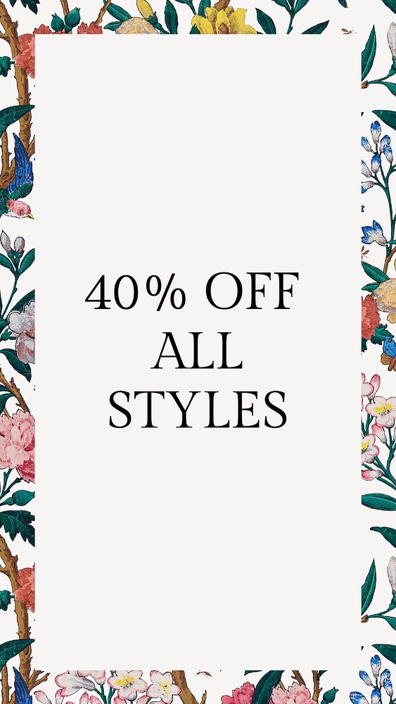 Sale All Item Instagram story template, editable text