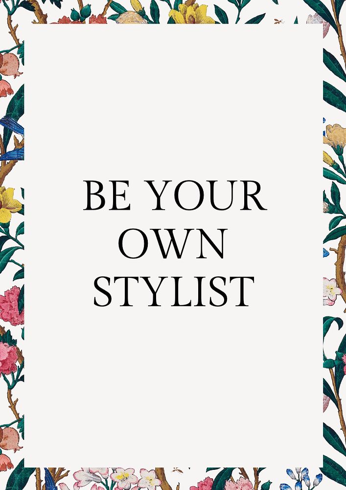 Be your own stylist poster template, editable text and design