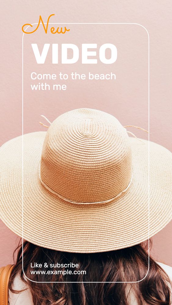 New video Instagram story template, editable text