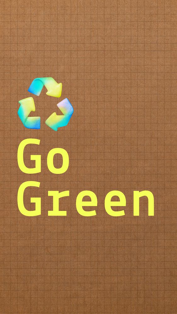 Go green Instagram story template, editable text
