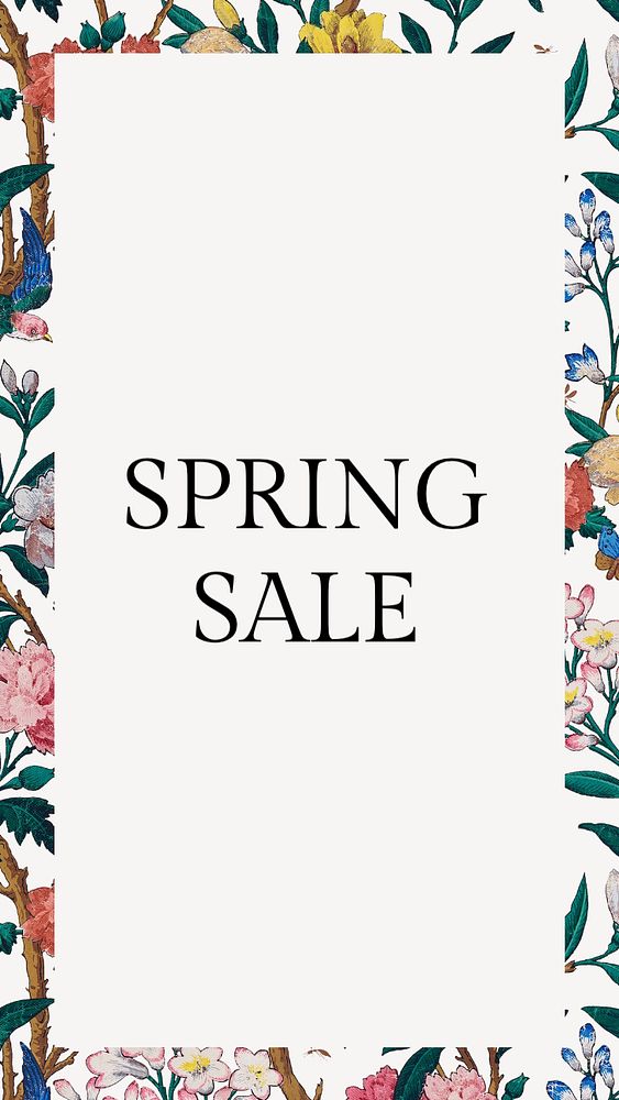 Spring sale Instagram story template, editable text