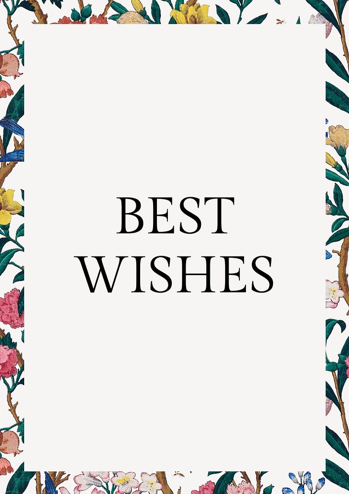 Best wishes poster template, editable text and design