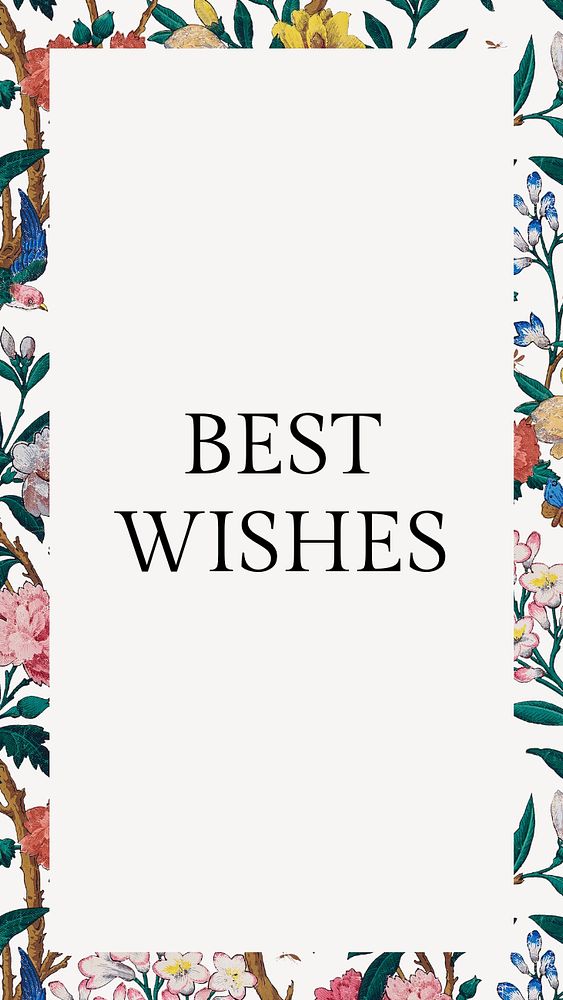 Best wishes Instagram story template, editable text