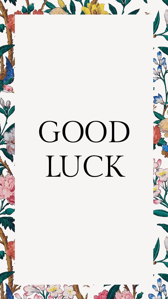 Good luck Instagram story template, editable text