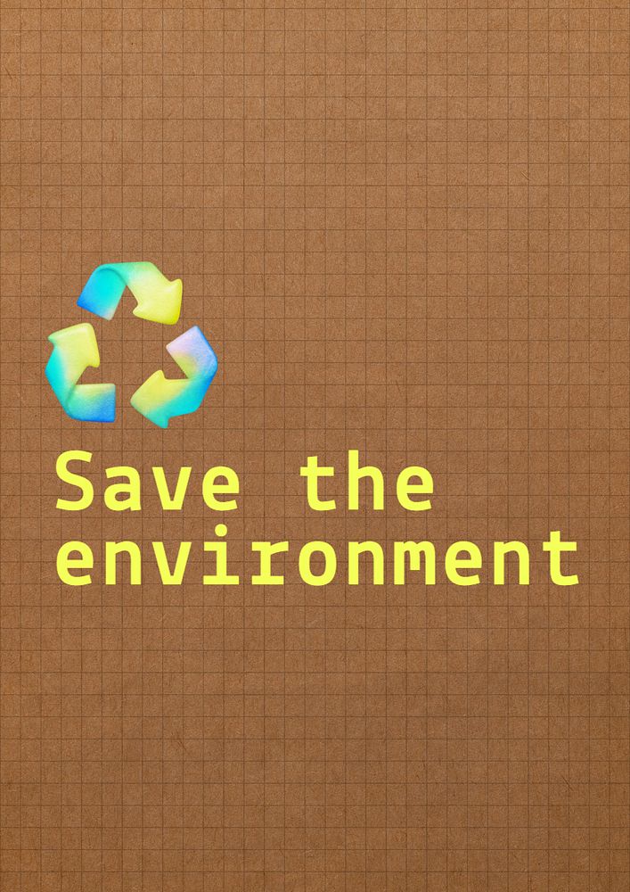 Save the environment poster template, editable text and design