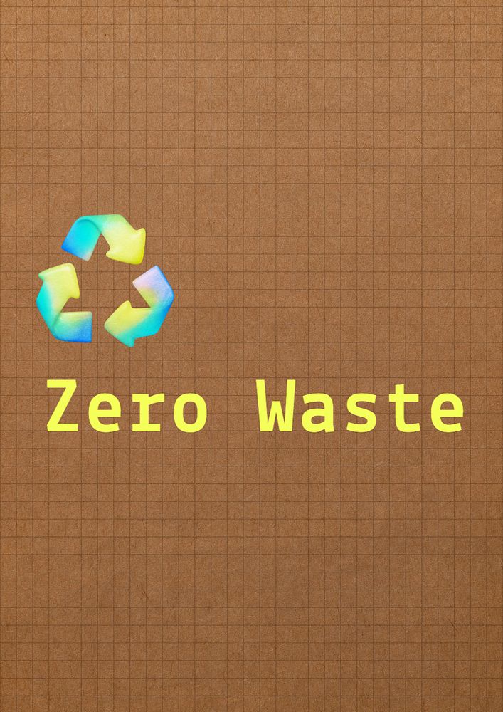 Zero waste poster template, editable text and design