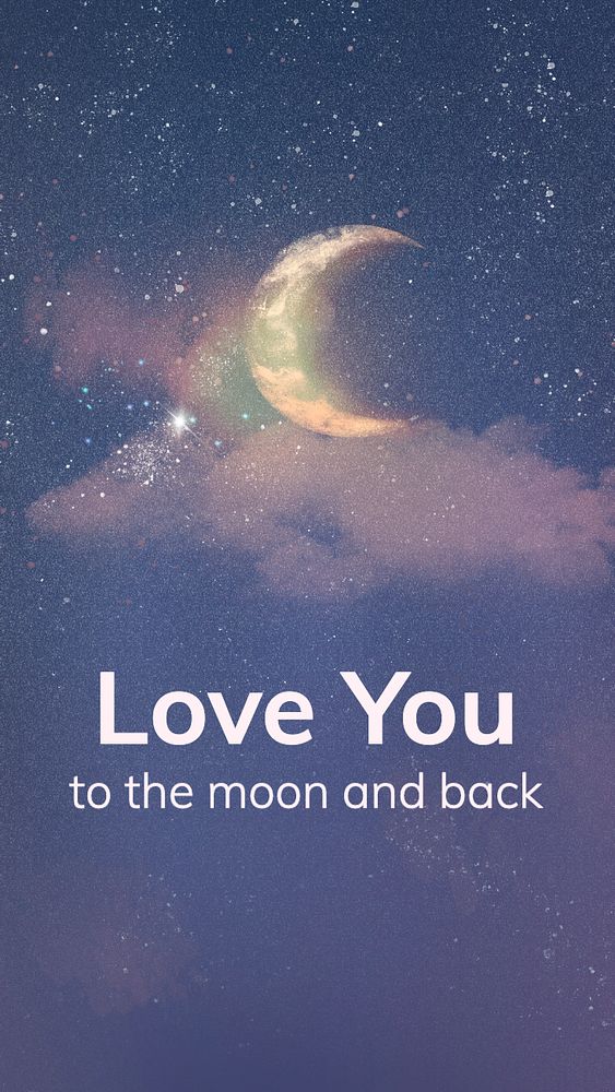 Love quote Instagram story template, editable text
