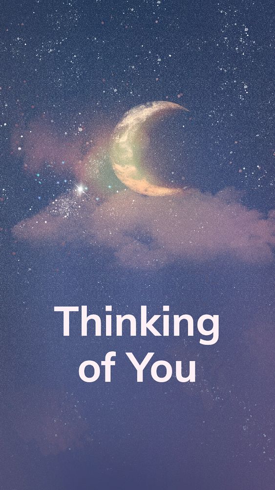 Thinking of you Instagram story template, editable text