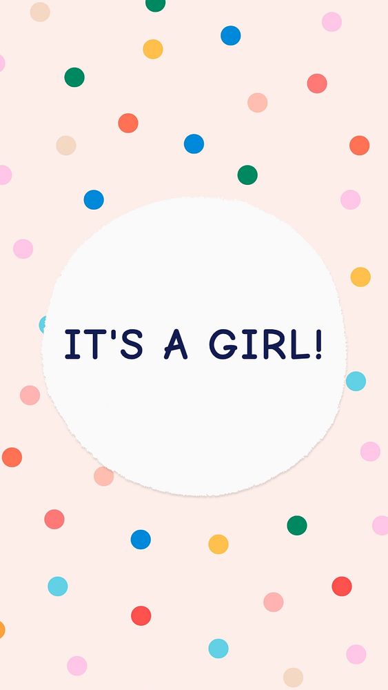 It's a girl Instagram story template, editable text