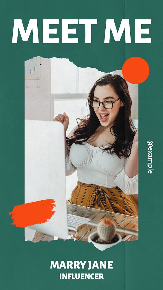 Meet & greet Instagram story template, editable text