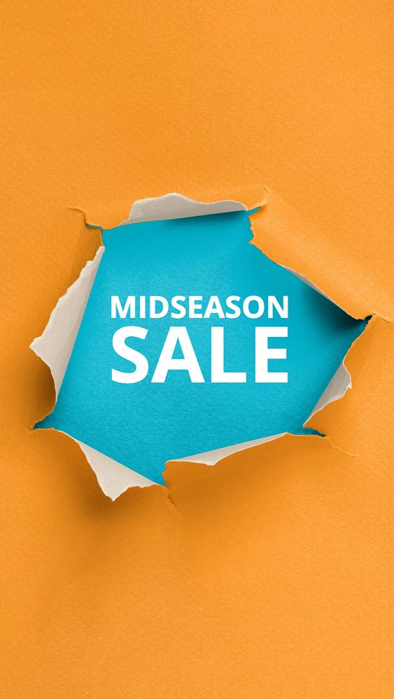 Midseason sale  Instagram story template, editable text