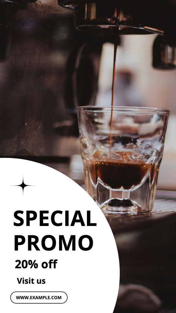 Special promo Instagram story template, editable text