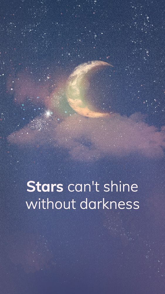 Stars quote Instagram story template, editable text