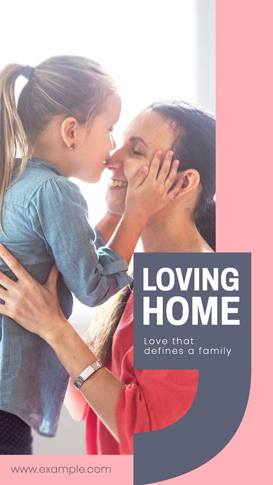 Loving home  Instagram story template, editable text