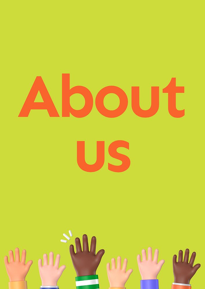 About us poster template, editable text and design