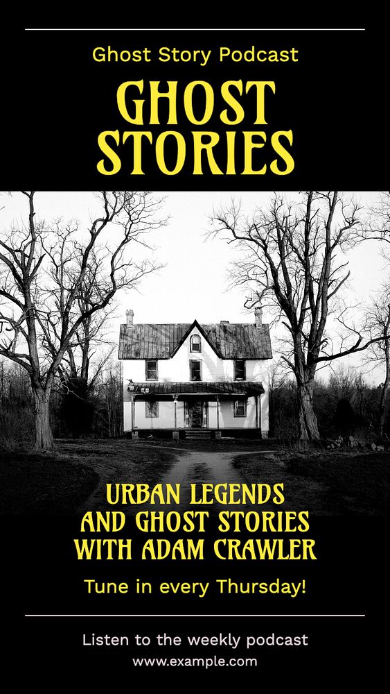 Ghost stories  Instagram story template, editable text