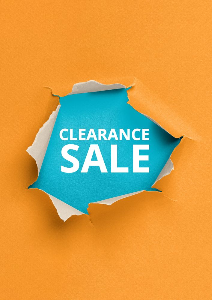 Clearance sale poster template, editable text and design