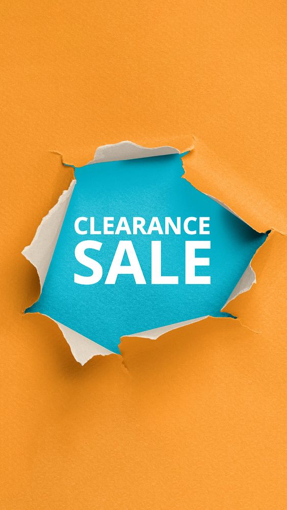 Clearance sale Instagram story template, editable text